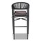 Baxton Studio Wendell Grey Finished Rope and Metal Outdoor Bar Stool 171-10773 - alternate 8